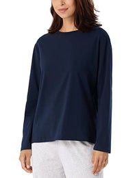 Thumbnail for Schiesser Damen Schlafshirt Langarm Baumwolle-Mix + Relax Nachthemd, Petrol_182103, 42 im Sale