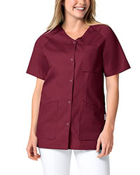 Thumbnail for CLINIC DRESS Kasack Damenkasack 1/2 Arm Druckknöpfe mit Brusttasche Seitentaschen Seitenschlitze 95° Wäsche Bordeaux im Sale