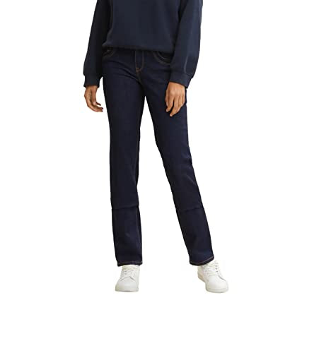 TOM TAILOR Damen 1008146 Alexa Straight Jeans, 10138 - Rinsed Blue Denim, 34W / 32L EU im Sale