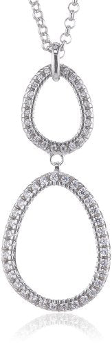ESPRIT Jewels Damen-Halskette mit Anhänger Brillanz verbinden blau 925 Sterling Silber ESNL92449A420 im Sale