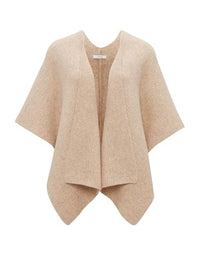 Thumbnail for OPUS Damen Poncho/Cape | Weiches Strickcape ABLANKI Oversize mit Wolle macadamia, 0 im Sale