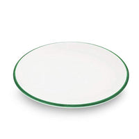Thumbnail for GMUNDNER KERAMIK Saucer Coffee Cup Diameter: 15 cm Green Rim Tableware, handmade in Austria on Sale