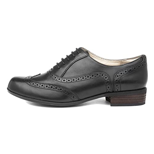 Clarks Damen Hamble Oak Derby, Schwarz Black Leather, 39 EU im Sale
