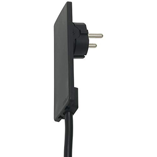 Schulte Elektrotechnik GmbH 1510 0000 0100 EVOline Plug Schutzkontakt-Stecker extraflach, schwarz im Sale