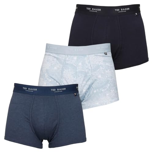 Ted Baker Herren-Boxershorts Dreierpack - blau/Dark/Blau Alatri - im Sale