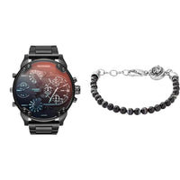 Thumbnail for Diesel Men's Mr. Daddy 2.0 Watch and Beads Bracelet, Black Stainless Steel, Set im Sale