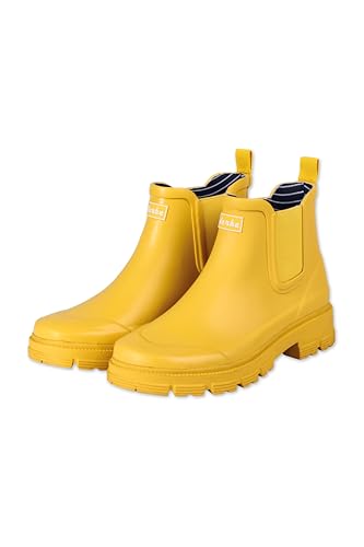 derbe Gruffig Puuschen Damen Gummistiefel Gelb Freesia Halbstiefel | Gummischuhe Wasserdicht Stiefel im Sale