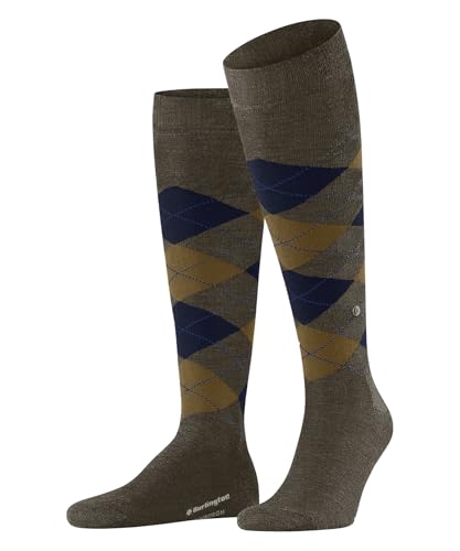 Burlington Herren Socken Melange Edinburgh Kh Wolle gemustert 1 Paar, Grün Forest 7474, 40-46 im Sale