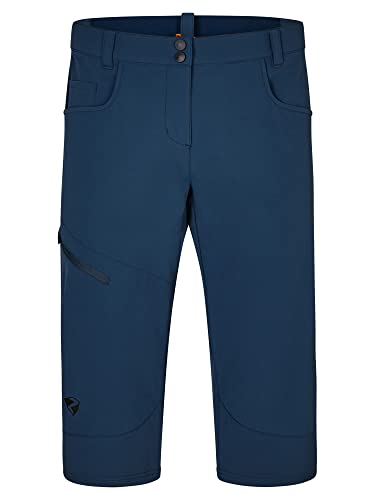 Ziener Damen NIOBA Fahrrad-Shorts mit Innenhose - Mountainbike/Outdoor/Freizeit - atmungsaktiv,schnelltrocknend,gepolstert,3/4,knielang, hale navy, 40 im Sale