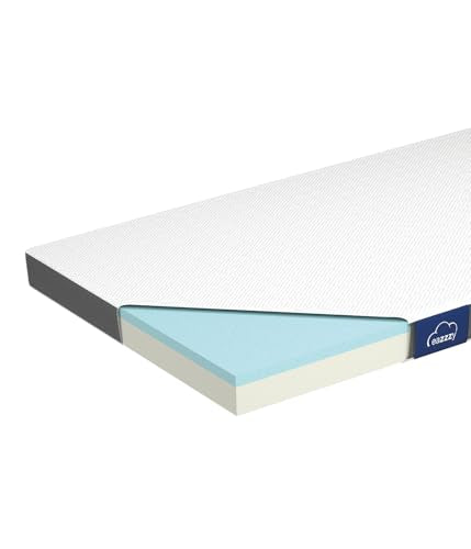 Genius Eazzzy Topper Classic 90x200cm Höhe 7 cm H2 H3 - orthopädische Matratzentopper für Matratze & Boxspringbett aus Gelschaum | Matratzenauflage 90x200 für Allergiker + Bezug im Sale