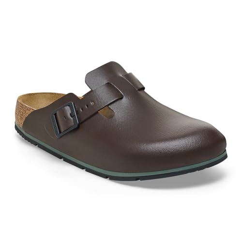 Birkenstock Boston Pro Leder Clogs - Hochwertige zertifizierte Berufsschuhe für Medizin, Gastronomie und Service, Farbe: Java, Gr: 42 im Sale