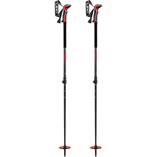 LEKI Haute Route 2 Skistöcke, Dark Anthracite-Dark red-Black, 110-150cm im Sale