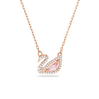 Thumbnail for Swarovski Swan Necklace, Swan, Pink, Rose Gold Plated on Sale