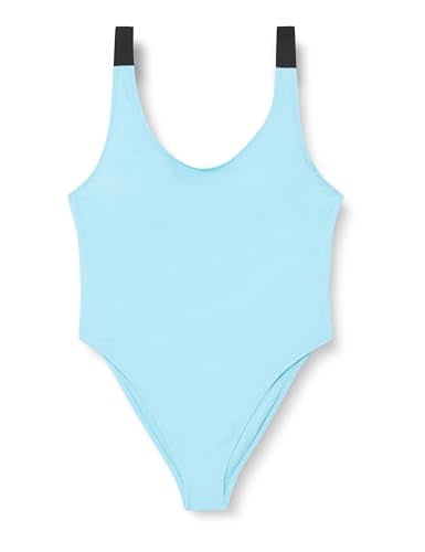 Calvin Klein Scoop Back One Piece Nylon Swimsuit for Women, Blue (Blue Punch), 3 on Sale