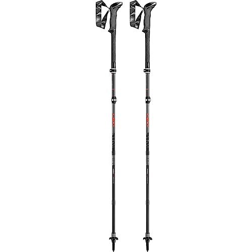 LEKI Makalu FX Carbon AS Stöcke, Light Anthracite-Bright red, 110-130cm im Sale
