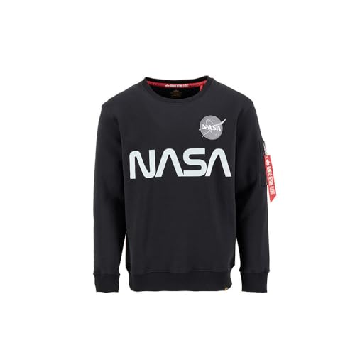 Alpha Industries NASA Reflective Sweater Sweatshirt für Herren Black im Sale