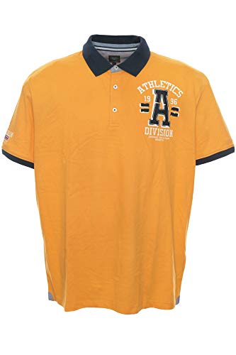 Kitaro Poloshirt Polo Shirt Hemd Herren Kurzarm Baumwolle Piqué, Farbe:orange, Herrengrößen:3 im Sale