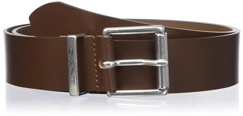 GANT Unisex Logo Leather Belt Gürtel, Weathered Brown, 95cm im Sale