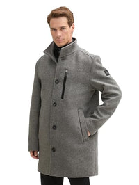 Thumbnail for TOM TAILOR Men's 1043708 Wool Coat with Button Placket, 35784-Anthra Tonal Regular Check, on Sale