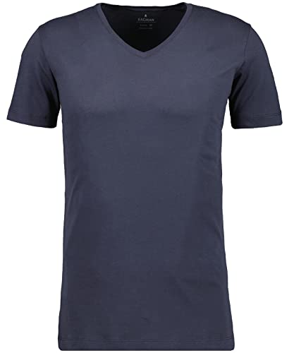RAGMAN Herren 2 T-Shirt Doppelpack Bodyfit mit V-Ausschnitt L, Marine-070 im Sale