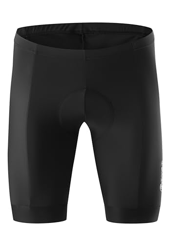 Gonso Cancun, Kurze Herren Fahrradhose, Mit Relax Gel Comfort Sitzpolster, Hohe Bewegungselastizität und Antirutsch-Silikon-Beingummi, Enganliegende Passform, Schwarz, Gr. im Sale