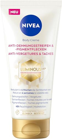 Thumbnail for NIVEA LUMINOUS630 Body Cream Anti-Stretch Marks & Pigment Spots, Body Lotion evens out differences in skin tone, light texture and provides 48h moisture (200 ml) on sale