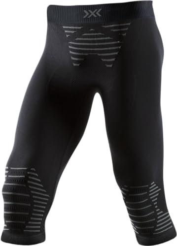 X-Bionic Herren Invent 4.0 Pants 3/4 Men Sporthose, Laufhose, Fitnesshose, Trainninghose, Jogginghose Baselayer Für Männer, Black/Charcoal, im Sale