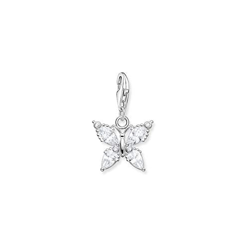 THOMAS SABO Damen Charm-Anhänger Schmetterling weiße Steine Charm Club 925 Sterlingsilber 1862-051-14 im Sale