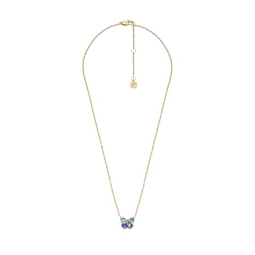 Fossil Damenkette Sutton Butterfly Wings Anhänger Abalone mehrfarbig, JF04812710 im Sale