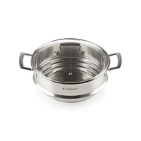 Thumbnail for Le Creuset Multi-Dämpfeinsatz aus Edelstahl mit Glasdeckel, Ø 24 cm, 96101924001000 im Sale
