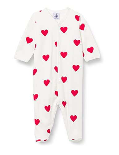 Petit Bateau Baby - Mädchen A00bt Pyjama Zum Schlafen Gut, Weiß, Rot, 3 Monate EU im Sale