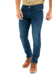 Thumbnail for Replay Men's Anbass Slim-Fit Jeans with Power Stretch, Medium Blue 009-1 (Blue), 34W / 32 on Sale