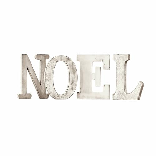 Loberon letters Noel Letters, fireplace decoration, vintage finish, handmade, Advent wreath, Advent, Christmas decoration, Christmas, MDF, antique white on sale