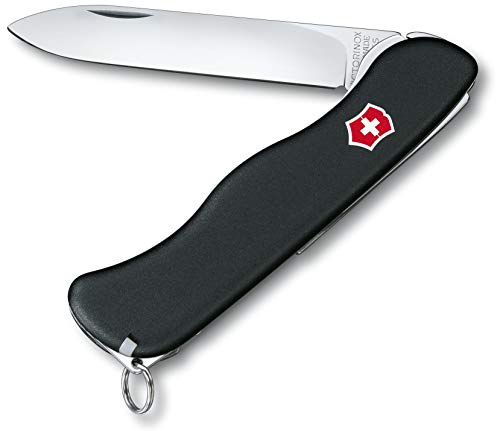 Victorinox, Sentinel, Swiss Army Pocket Knife, Large, Multi Tool, Camping, 4 Functions, Blade, Tweezers, Toothpick, Lockable Blade, Black im Sale