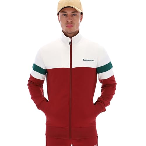 Sergio Tacchini Jonnie Track Top Jacket Sundried Tomato/Rainforest, rot, im Sale
