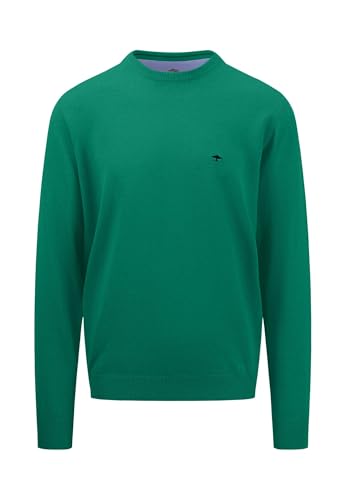 FYNCH-HATTON Herren Feinstrickpullover mit Rundhalsausschnitt, Grass Green, im Sale