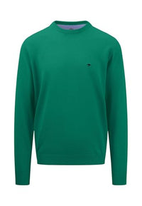 Thumbnail for FYNCH-HATTON Men's Fine Knit Crew Neck Sweater, Cloud Blue, 3 on Sale