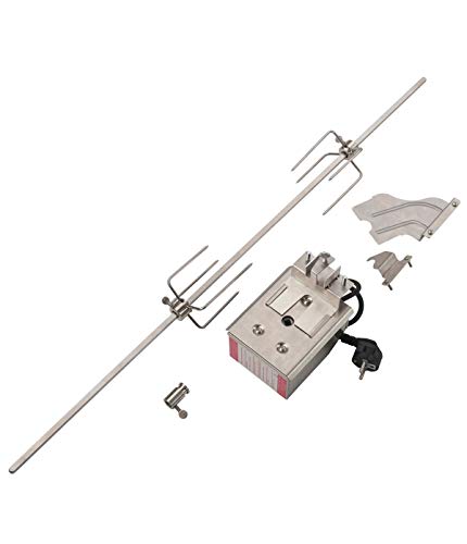 LANDMANN Universal Skewer Set | For the perfect preparation of grilled food | Splash-proof motor housing | Suitable for LANDMANN Avalon, Miton, Triton, and Rexon model series [Stainless steel]