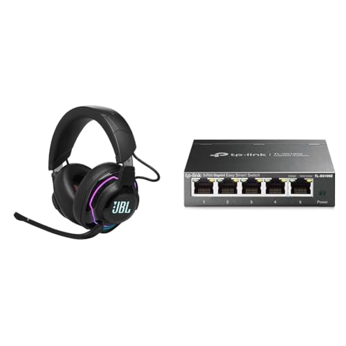 JBL Quantum 910 Over-Ear Gaming Headphones - Wireless 2.4 GHz &amp; TP-Link TL-SG105E 5-Ports Gigabit Easy Smart Managed Network Switch on sale