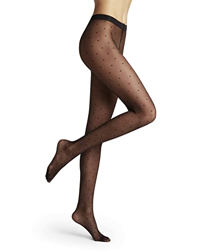 FALKE Damen Strumpfhose Dot 15 DEN W Ti transparent gemustert 1 Stück, Schwarz Black 3009, S- im Sale