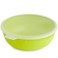 Thumbnail for Rotho Tresa bowl 0.35 l with lid, food-safe plastic (PP) BPA-free, green/transparent, 0.35 l (14.2 x 13.2 x 5.5 cm) on sale