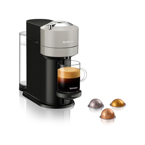Nespresso Krups XN910B Maschine Vertuo Next | Kaffeekapselmaschine | Nespressokaffeemaschine |1,1 Wassertank | 6 Tassengrößen | Power-Off Funktion | 54% aus recyceltem Kunststoff | Light Grey im Sale