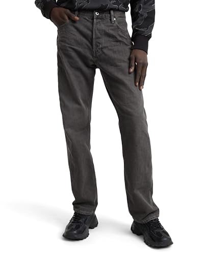 G-STAR Herren Dakota Regular Straight Jeans, Grau (Faded Black Ink D23691-D772-D358), 33W / 34 im Sale