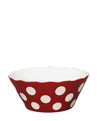 Thumbnail for Krasilnikoff Schale Happy Bowl Small Rot mit weißen Punkten H7,5cm im Sale