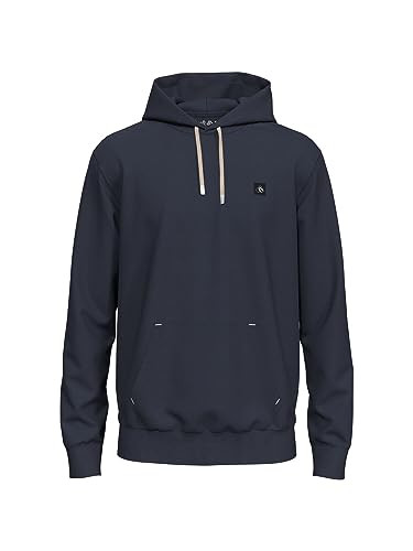 Scotch & Soda Herren Regular fit Essential Badge Hoodie in Organic Cotton Kapuzenpullover, Night, im Sale