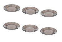 Thumbnail for Invero Set mit 6 Diamant-Prismen-Design-Tellern aus Kunststoff, wiederverwendbar, stark, spülmaschinenfest, Camping und mehr, Schwarz (26.5 cm) im Sale
