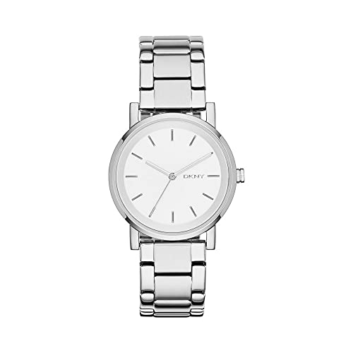 DKNY Women's Watch Soho, three-hand movement, 34mm silver/steel stainless steel case with stainless steel bracelet, NY2342 on sale