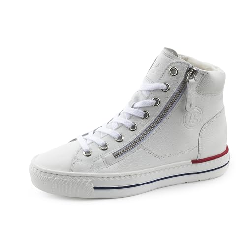 Paul Green Damen, Frauen High-Top Sneaker,Sportschuhe,Freizeitschuhe,Turnschuhe,Laufschuhe,schnürschuhe,high top Sneaker,Weiß (JA),37.5 im Sale