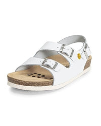 Thumbnail for VITAFORM ESD Sandalen mit Schnalle Damen Herren Leder, ableitfähige Arbeitsschuhe für Medizin, Elektrotechnik, Fabriken, Antistatische Schuhe mit guter Passform, rutschfeste Eva Sohle, Weiß im Sale