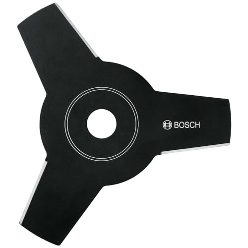 Dreizahniges, lasergeschnittenes Bosch Stahlmesser (Durchmesser: 23 cm, Bohrung: 25,4 mm, Stärke: 2 mm, im Karton) im Sale